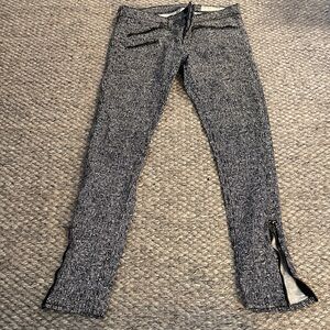 rag & bone Black and White Textured Skinny Pants